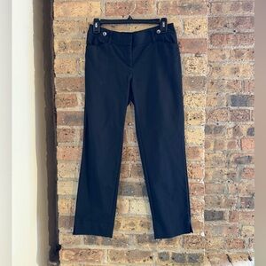 White House Black Market Black Straight-Leg Crop Pants
